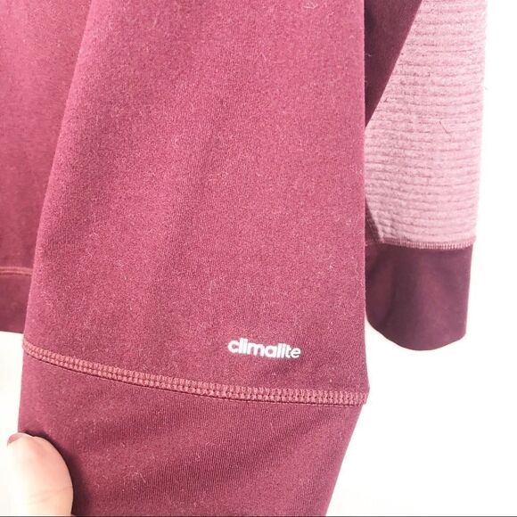ADIDAS | Two Tone Burgundy Track Jacket Zip Front - Picture 6 of 8